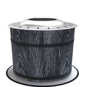 Outsunny Smokeless Fire Pit Portable Magnesium Oxide Bonfire Stove with Mat Black For Patio and Picnic