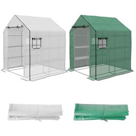 Outsunny Replacement Cover for Walk-In Greenhouse: with Roll-Up Door & Vents, Fits 55x56x75 inch Models|