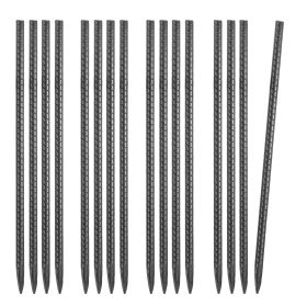 16-Inch 16 Pack Rebar Stakes Heavy Duty Straight Galvanized Steel Ground Anchors