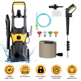 4200PSI 1.85GPM 1800W Electric Pressure Washer High Pressure Cleaning Machine Portable Car Power Washer with Spray Gun 4 Nozzles Foam Cannon Hold