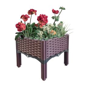 Plastic Raised Garden Bed, Planter Boxes Raised Garden Bed with Legs Planters for Outdoor Indoor Plants Elevated Garden Boxes Plant pots for Flow