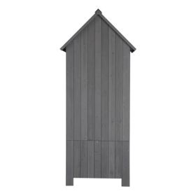 70in Black Double Slope Top Fir Courtyard Storage Room Dark Gray