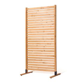 Wooden Privacy Screen 36" x 76" Freestanding Outdoor Privacy Screen for Patio